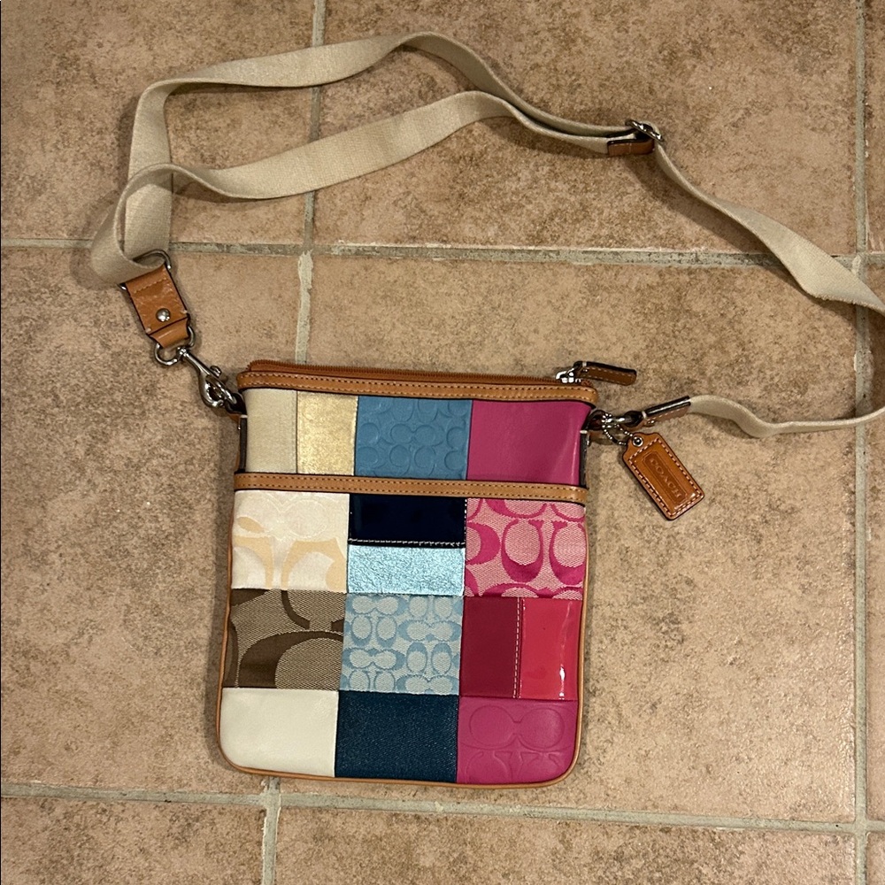 Coach Colorful Patchwork Swing Pack Crossbody Bag… - image 2